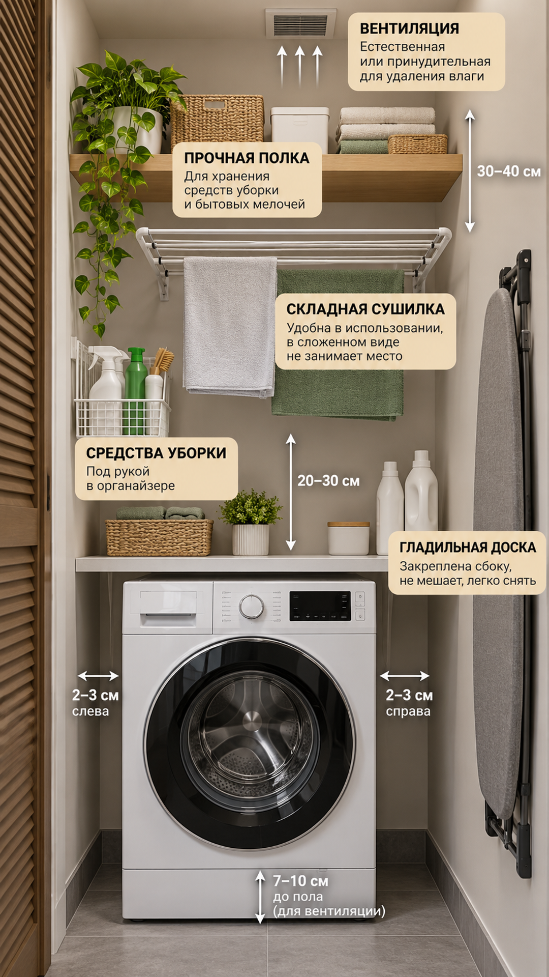 Пространство над стиральной машиной