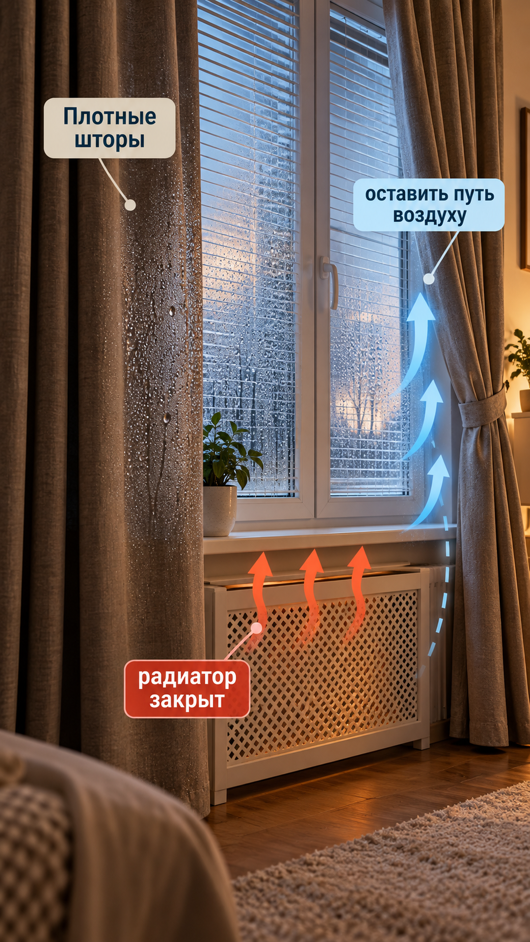 Редакторская реконструкция: Плотные шторы и жалюзи