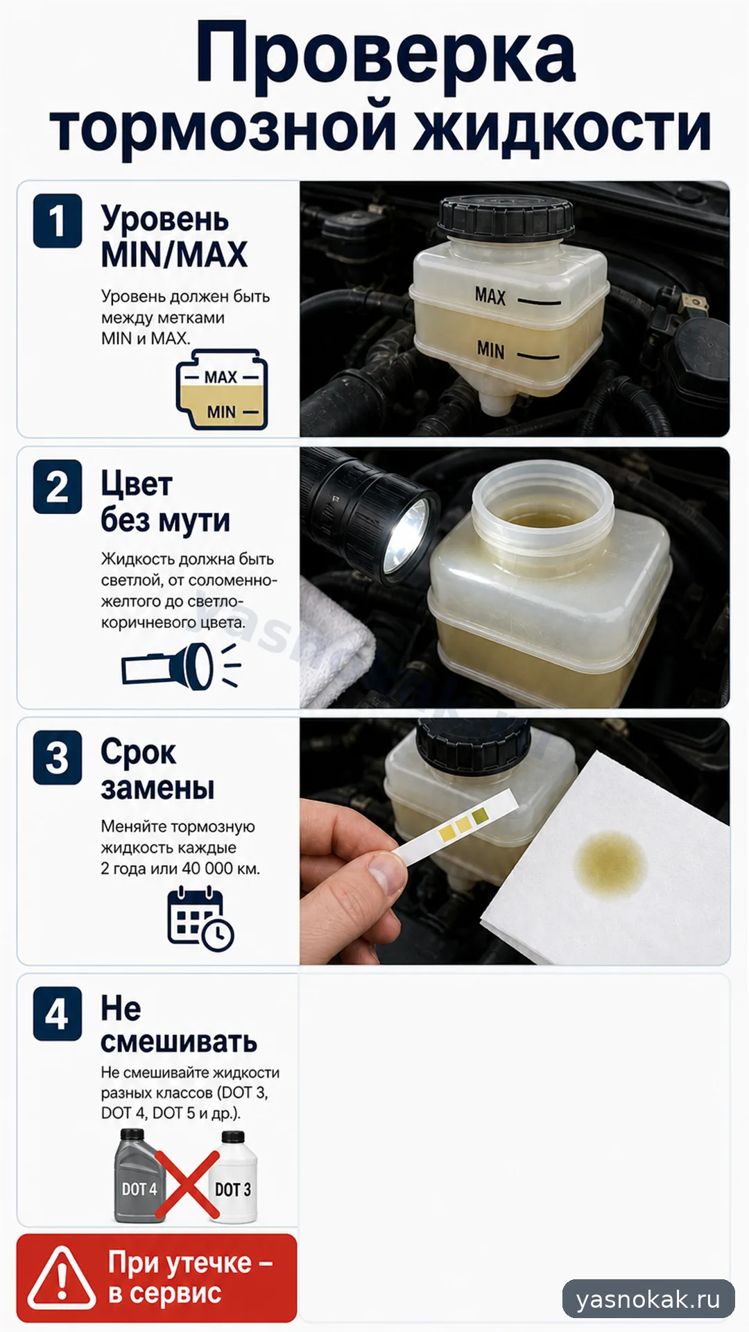 Схема: Как проверить тормозную жидкость