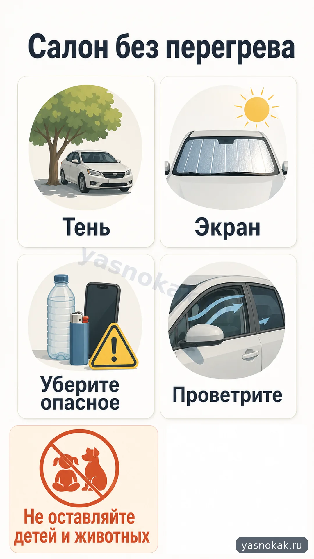 Схема: Как защитить салон автомобиля от перегрева