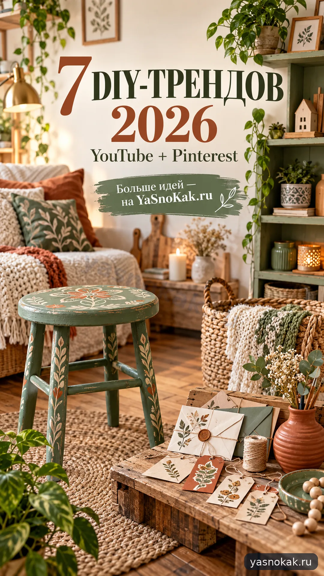 Схема: 7 DIY-трендов 2026 из YouTube и Pinterest: что реально повторить дома