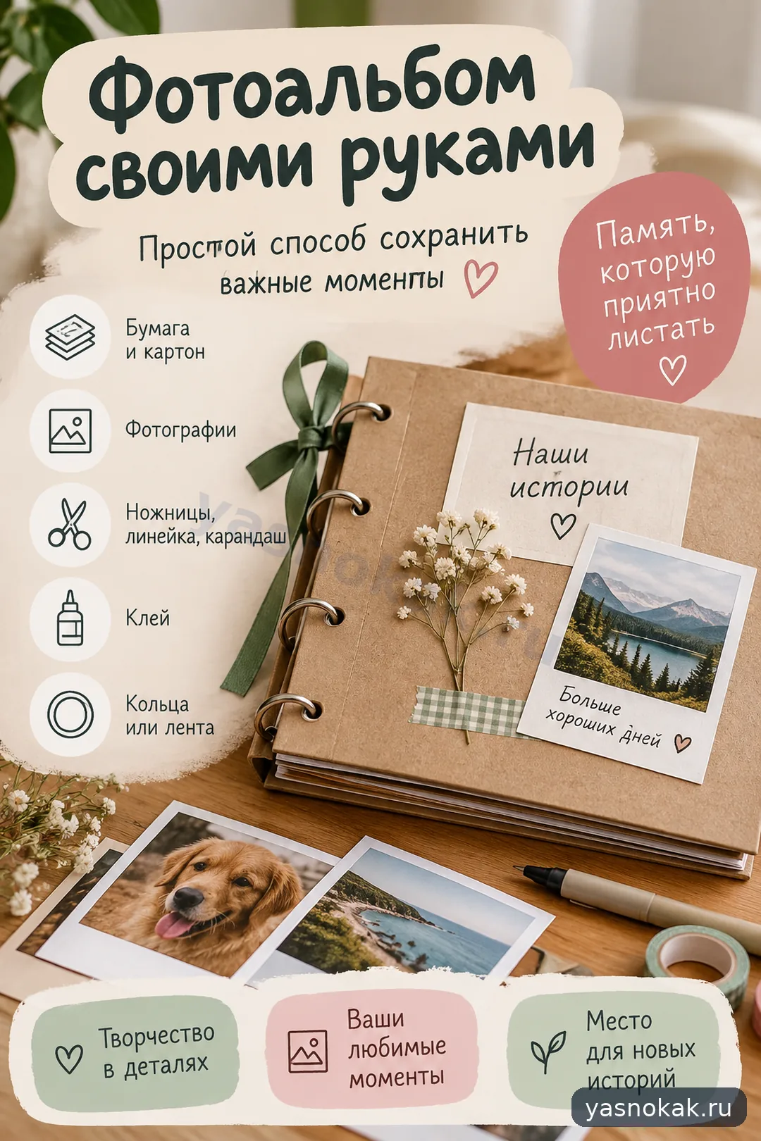 Схема: Как сделать фотоальбом своими руками