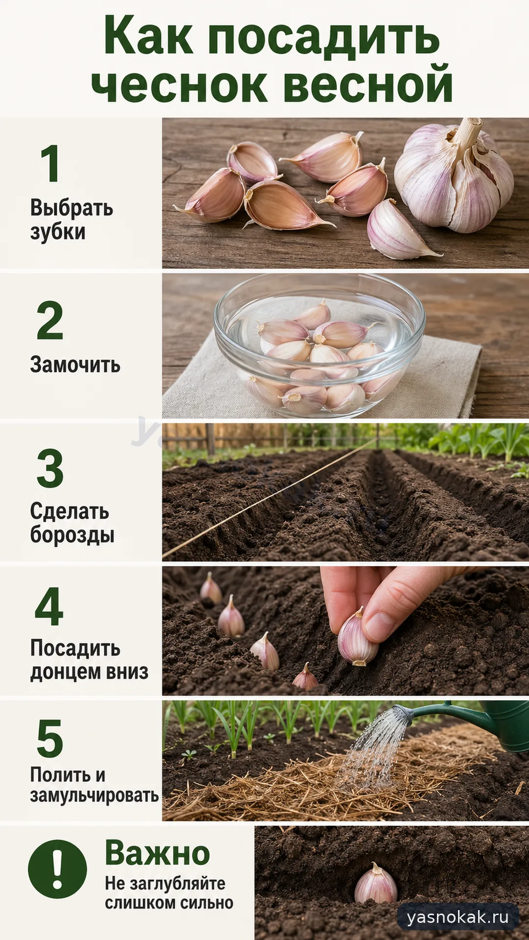 Как посадить чеснок весной