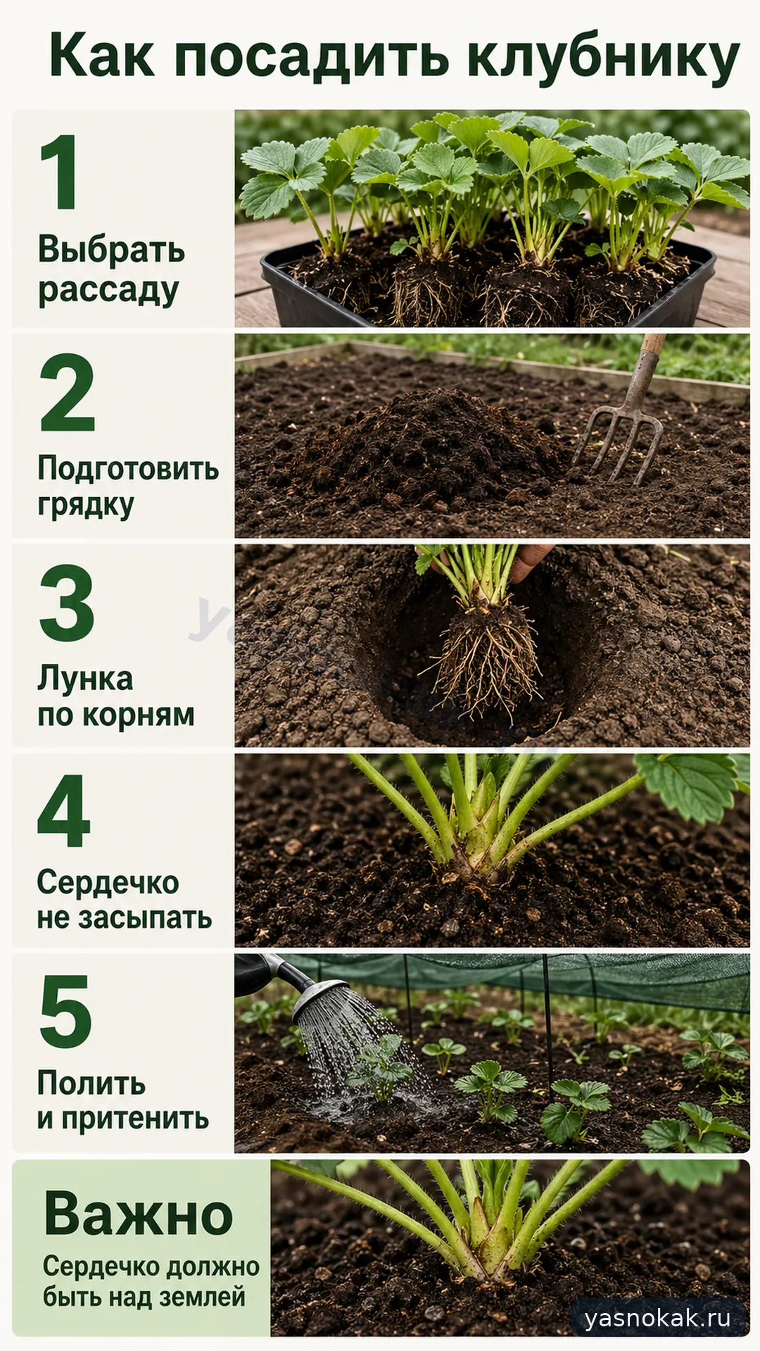 Как посадить клубнику