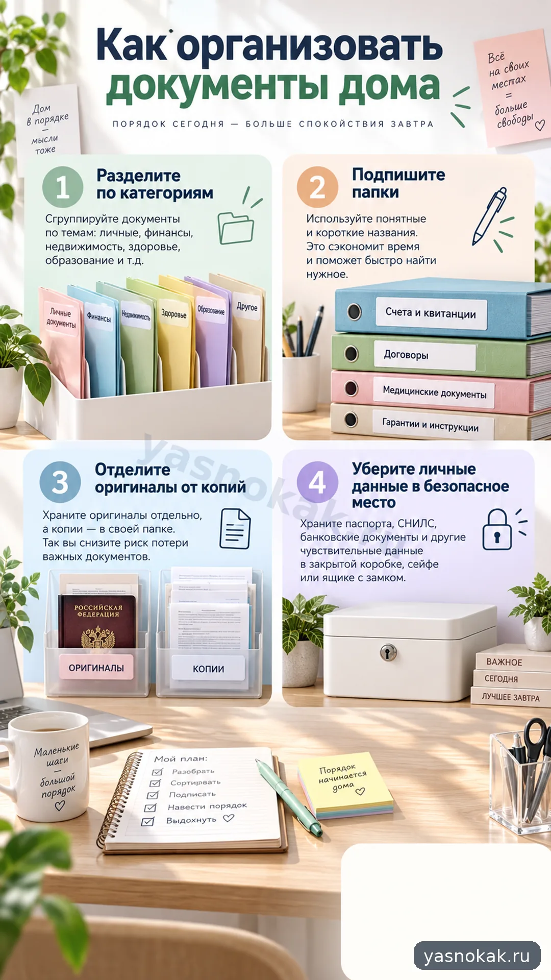 Схема: Как организовать документы дома