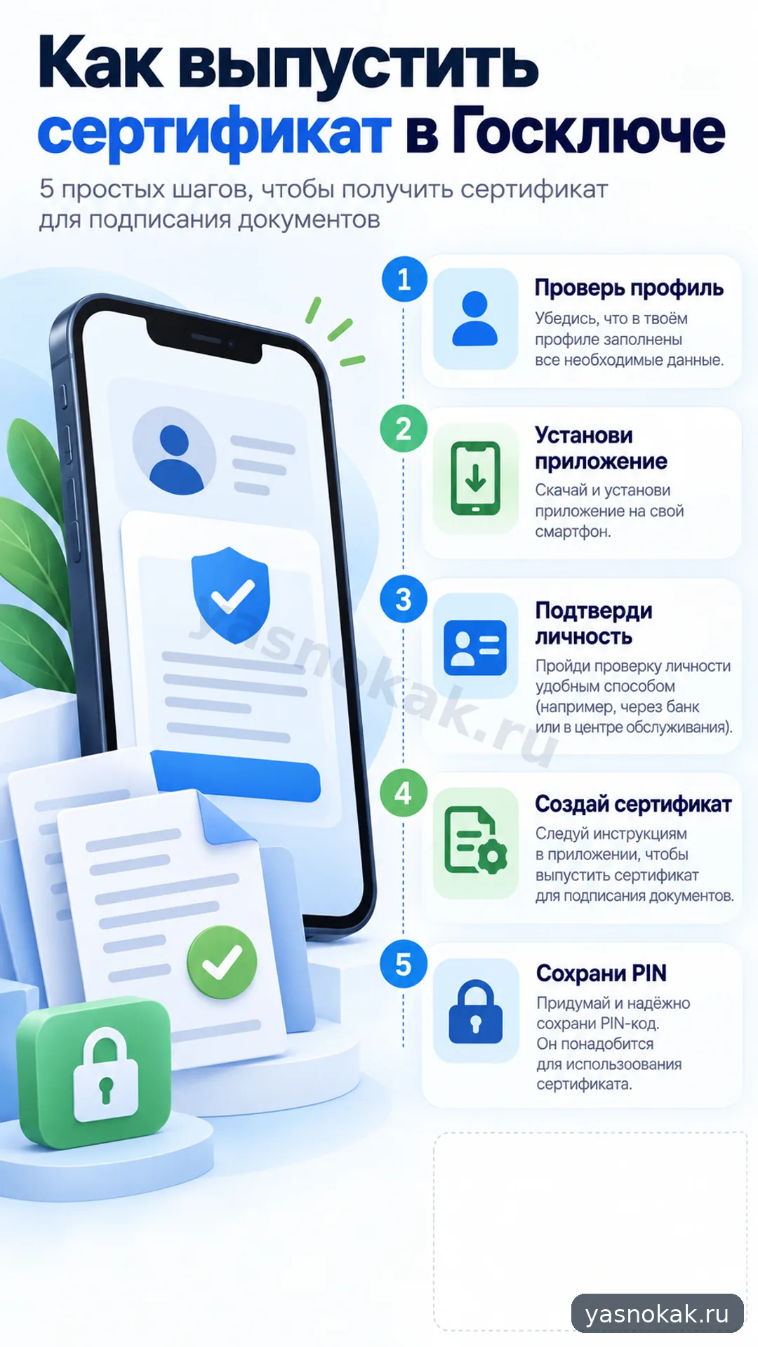 Схема: Как выпустить сертификат в Госключе
