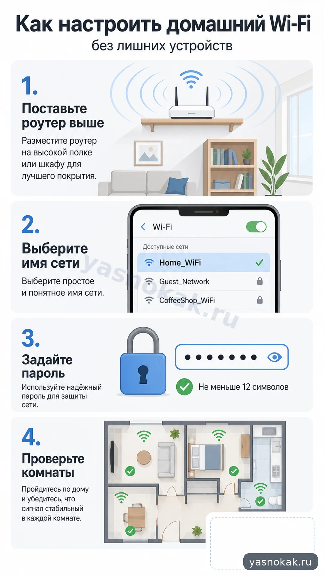 Схема: Как настроить домашний вай фай без лишних устройств