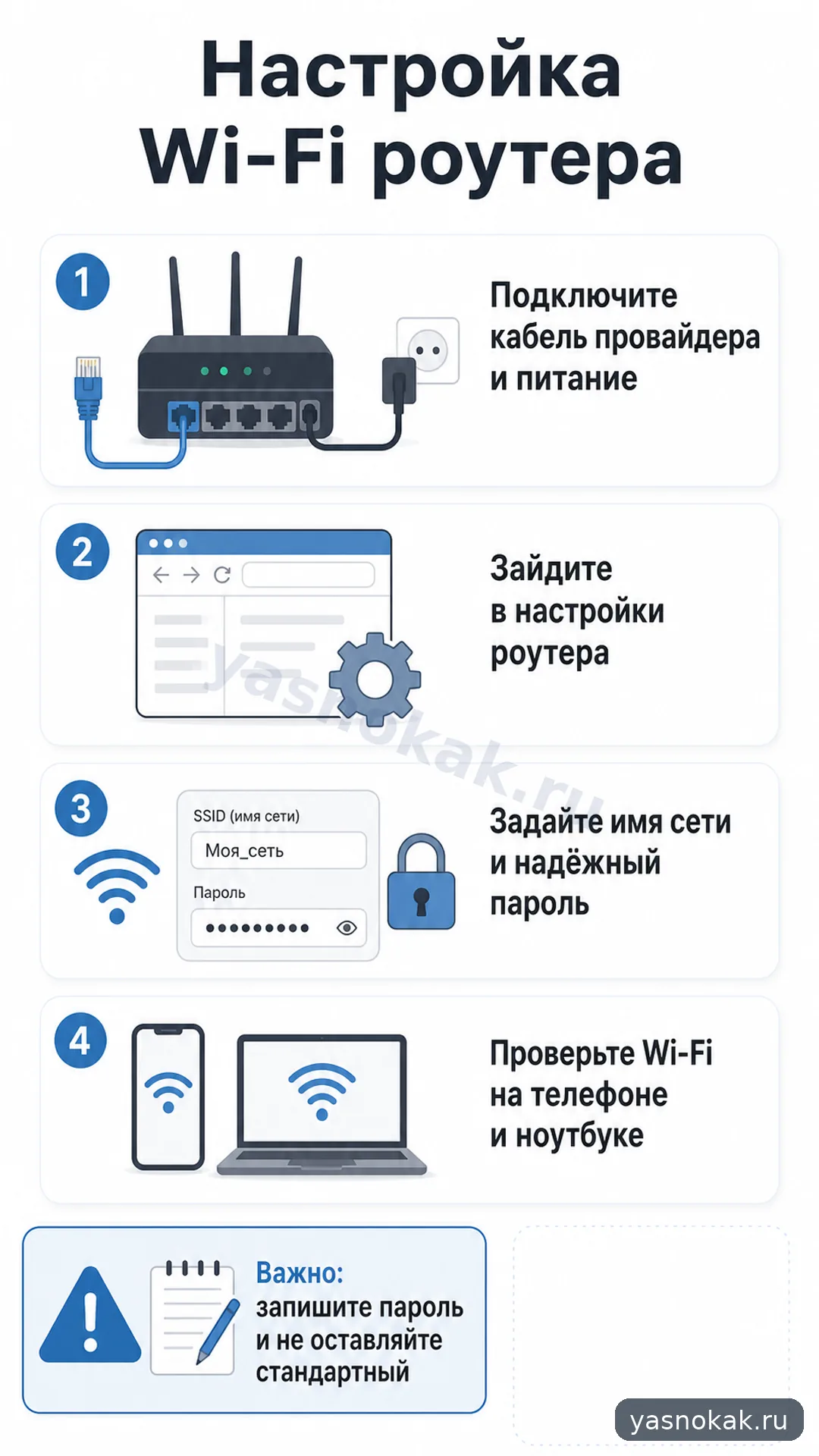 Схема: как настроит домашний Wи-фи роутер