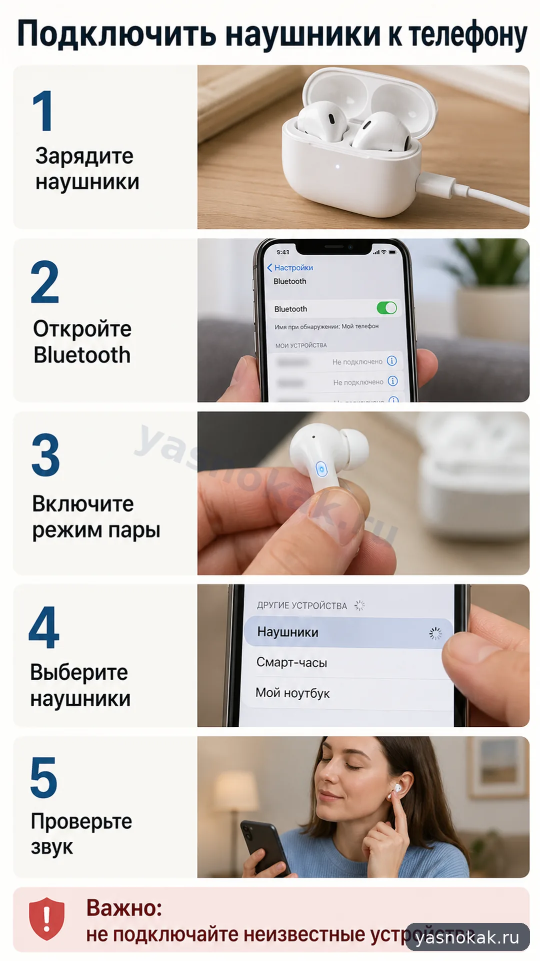 Схема: Как подключить наушники к телефону