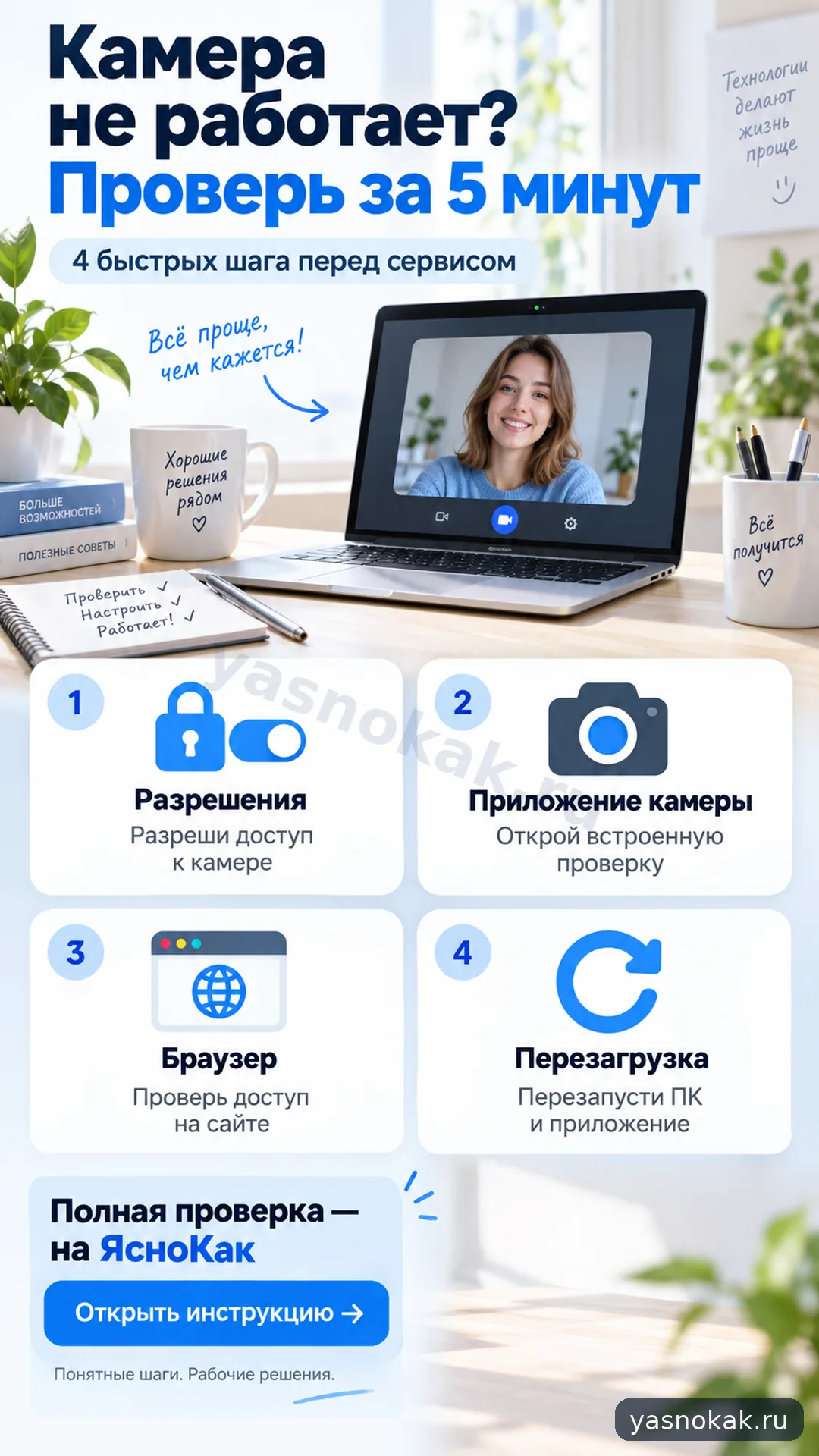 Схема: Как проверить веб-камеру на компьютере