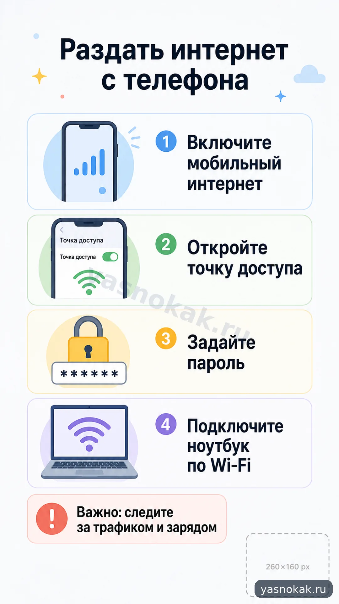 Схема: Как включить раздачу интернета с телефона